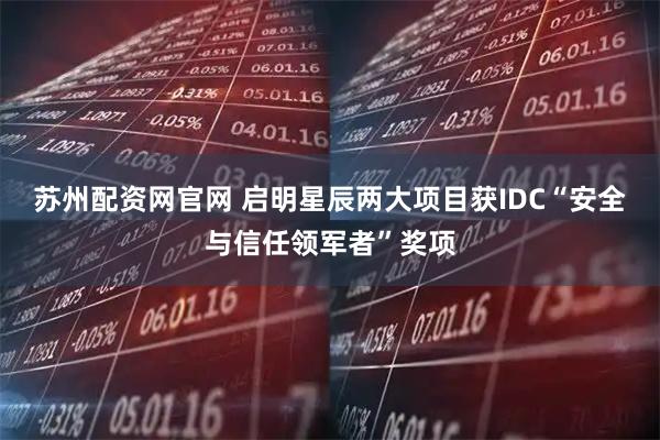 苏州配资网官网 启明星辰两大项目获IDC“安全与信任领军者”奖项
